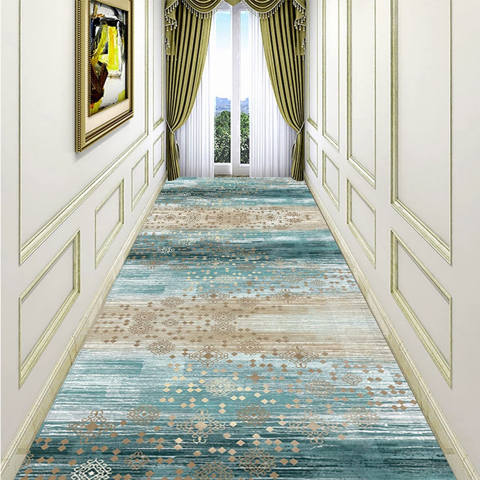Tappeto corridoio Tappeto Antiscivolo Lavabile Lungo Tappeto 100 cm 1. 5m 2m 250 cm 300 cm 4m 5m 6m Pavimento Tappetino, tappeti a Zona con la Lavabile con Schienale Ridotto (Size : 80x200cm)