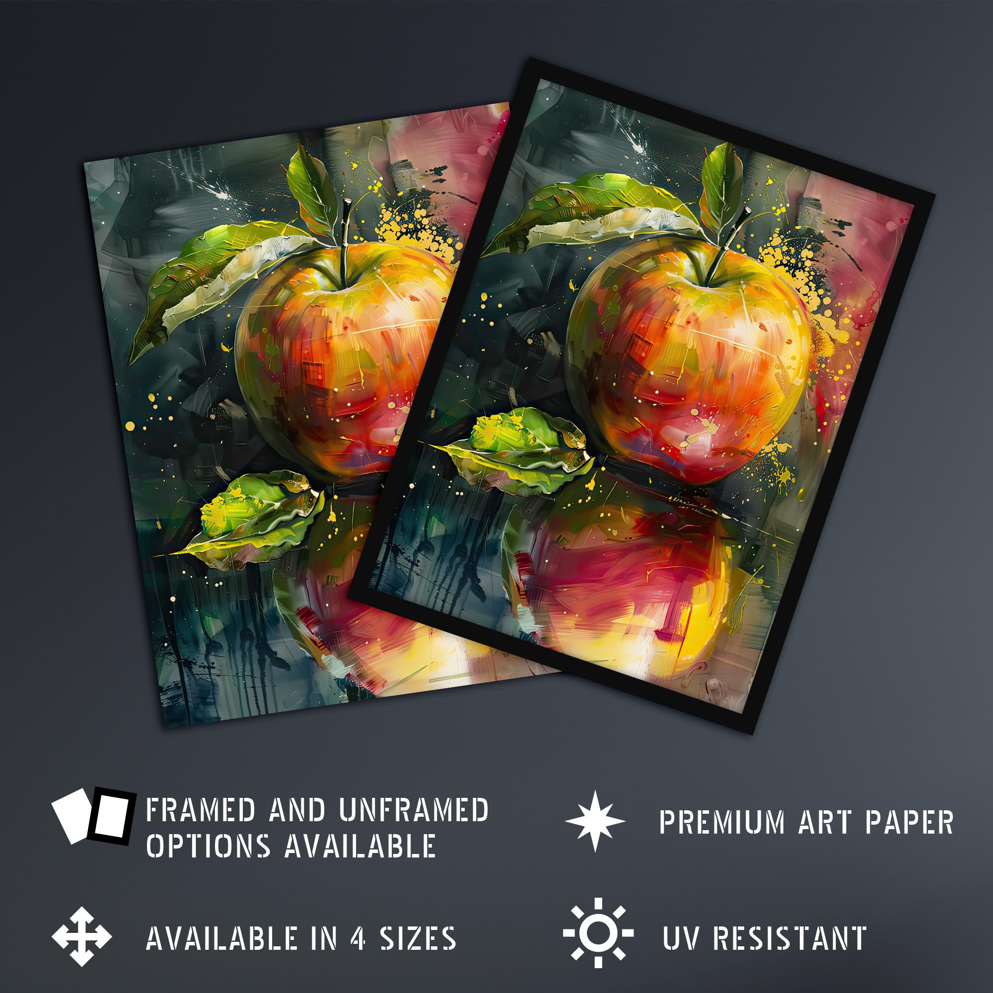 Amazon.com: Artery8 Apple Still Life Modern Artwork Fruit Mirror