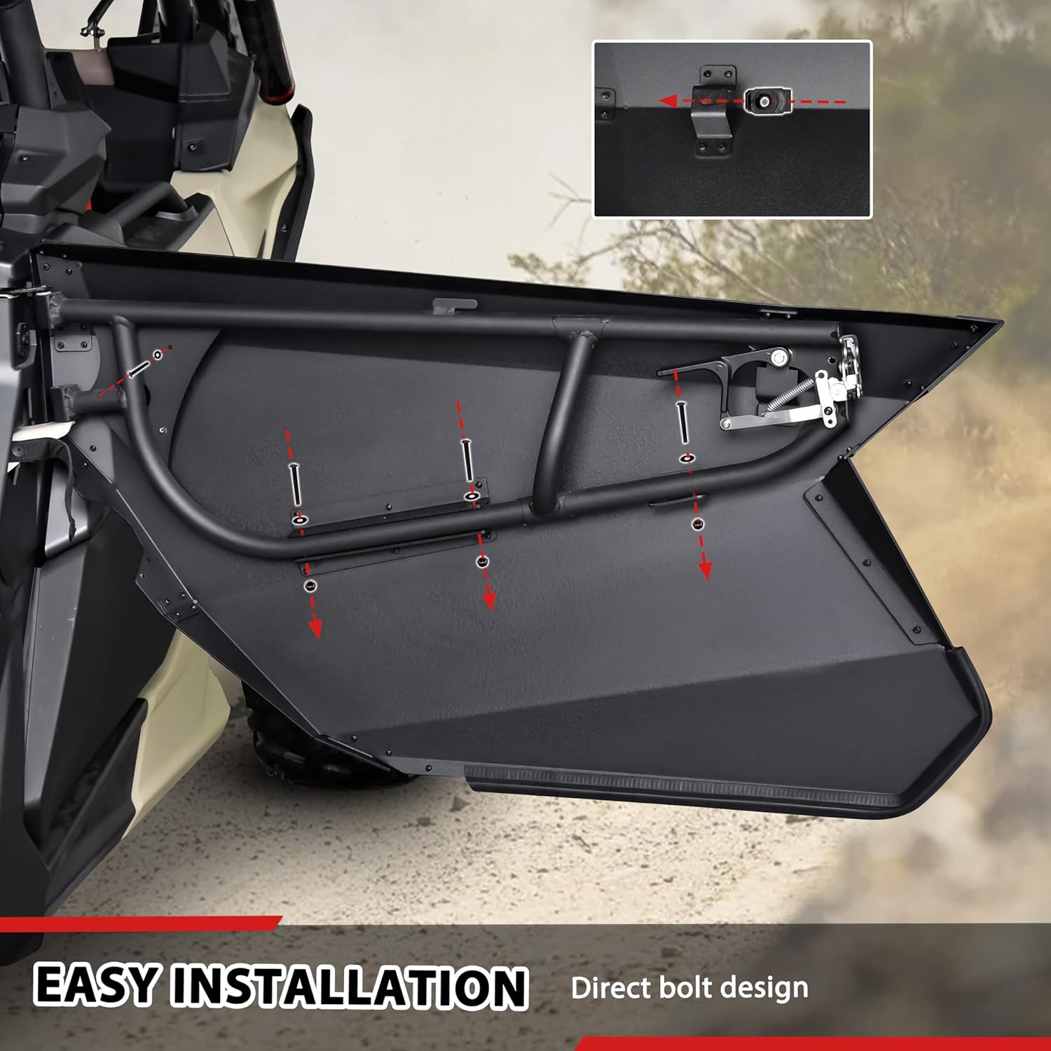 Front Aluminum Full Doors for Can Am X3 & MAX 17-25, Heavy Duty Metal Full Door Panels for 2017-2025 Can-Am Maverick X3 & MAX All Models Accessories, Replace OEM #715004732