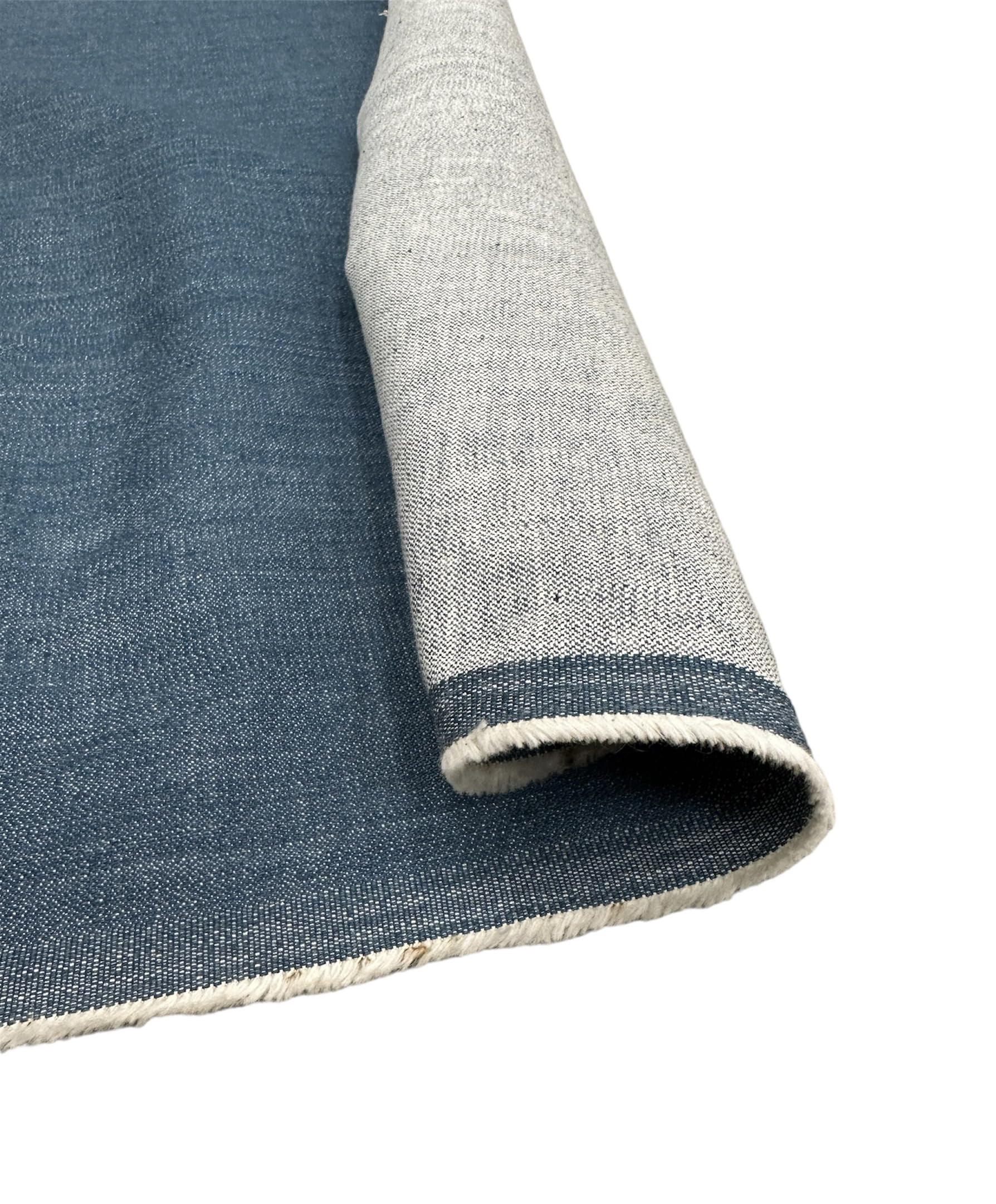 Washed Heavy Denim Blue Jean/12oz/ Made in Japan/Sold by The Yard/98% Cotton-2% Spandex