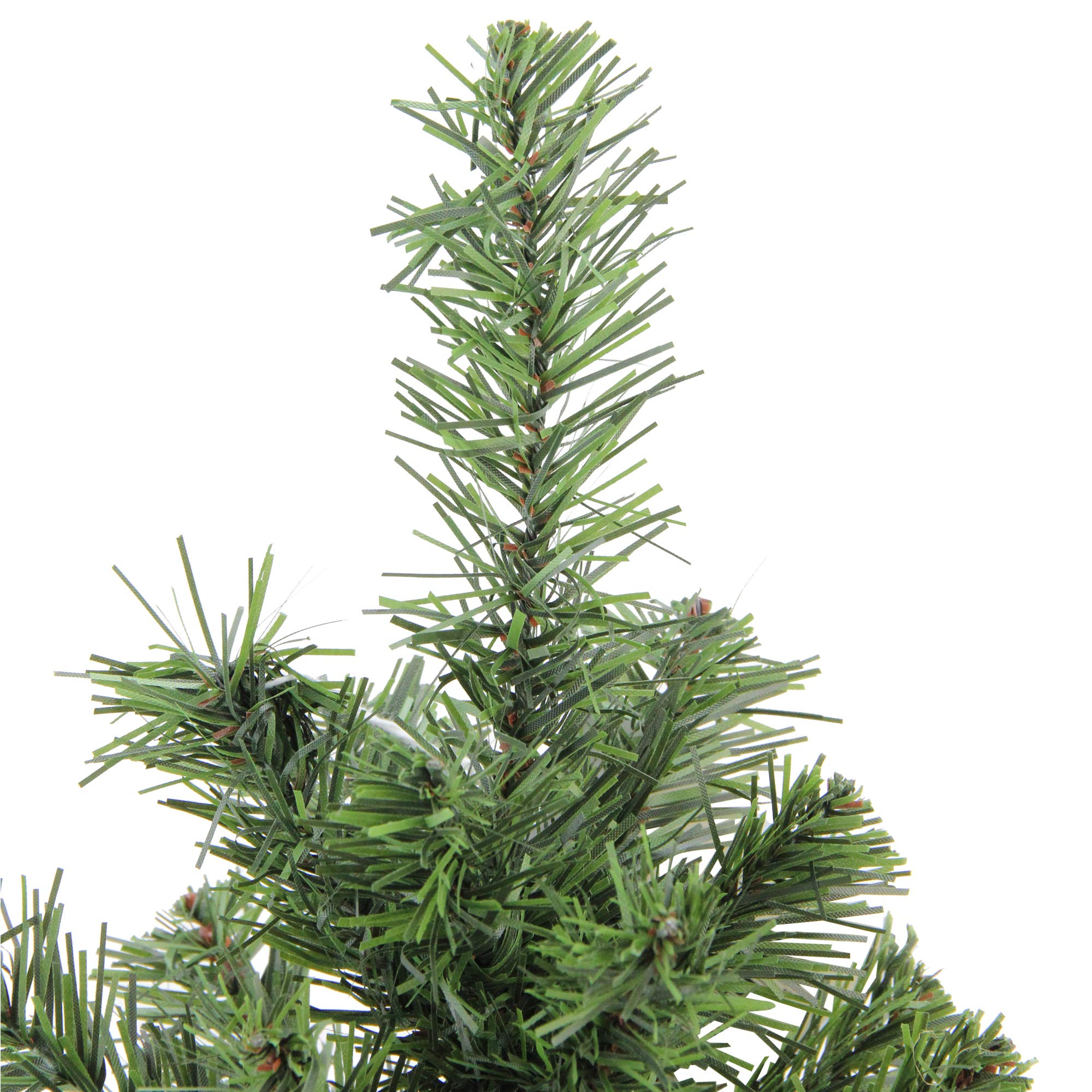 Northlight Canadian Pine Christmas Tree in Faux Wood Base, 1.5 ft, Green