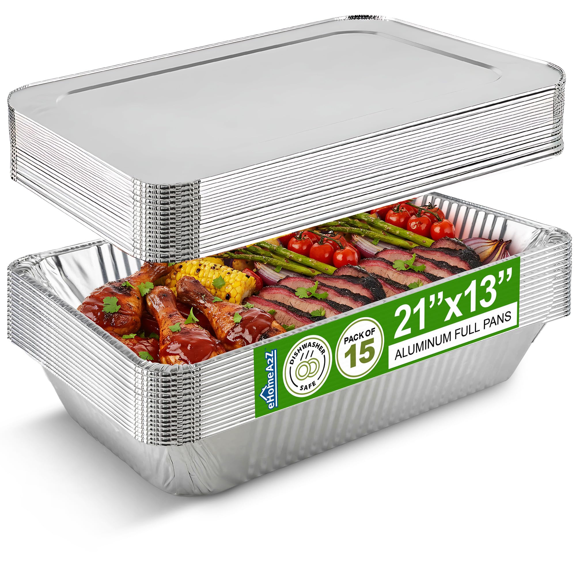 Amazon.com: EHOMEA2Z Large Aluminum Pans With Lids Disposable Full