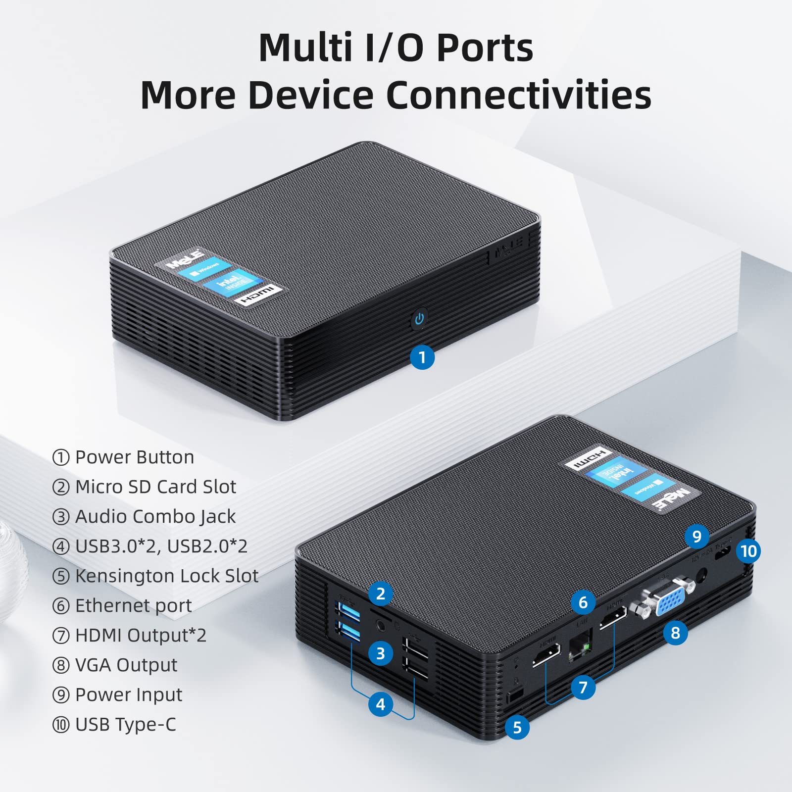 Amazon.com: MeLE Quieter HD3Q Fanless Mini PC Desktop Computer