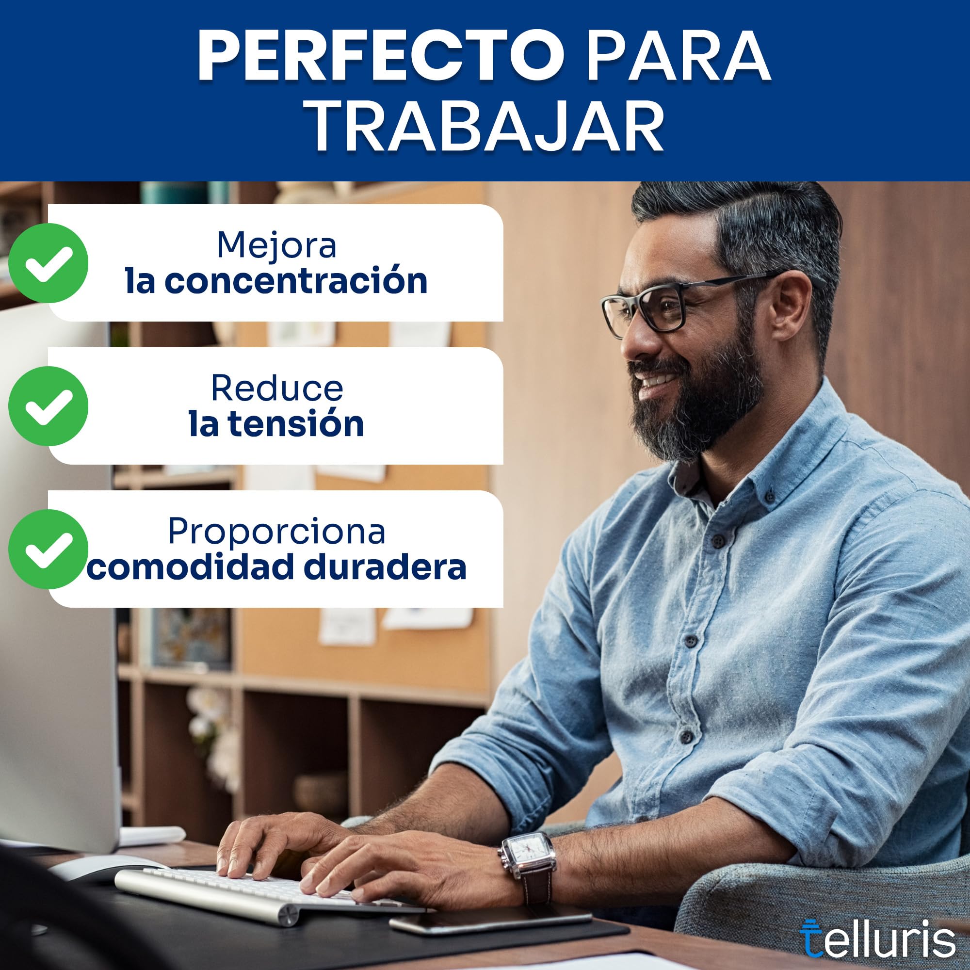 Alfombra de puesta a tierra – Comodidad y protección antiestática – Bajo mano de oficina Grounding para reducción de campos electromagnéticos – Superficie ergonómica y conductiva