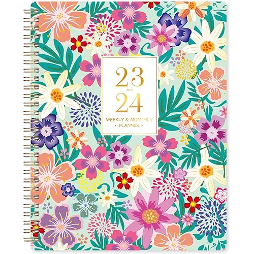 Planner 2023-2024 - July 2023-June 2024, 2023-2024 Planner Weekly and Monthly, 8" x 10", Thick Paper, Twin-wire Binding, Check Boxes, Perfect Daily Organizer