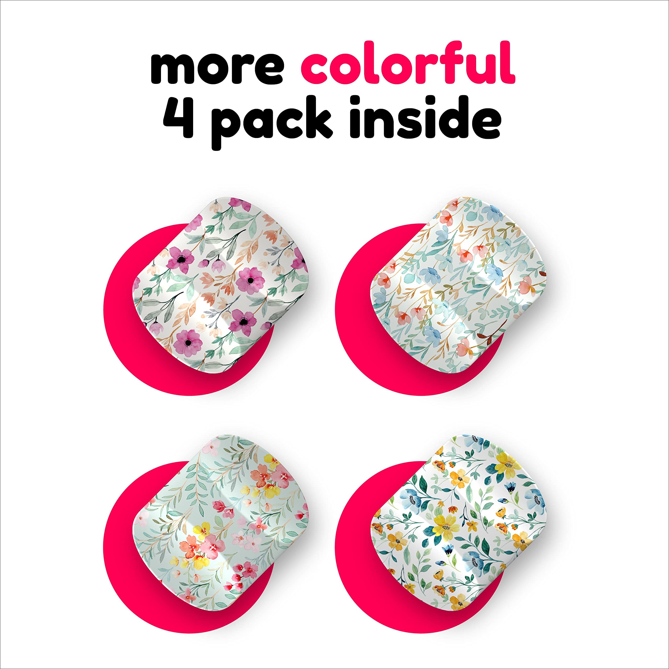 HOUSYLOVE Yeti Magnetic Slider Replacement for Lid - Magslider Set of 4, Floral Watercolor Pattern 2