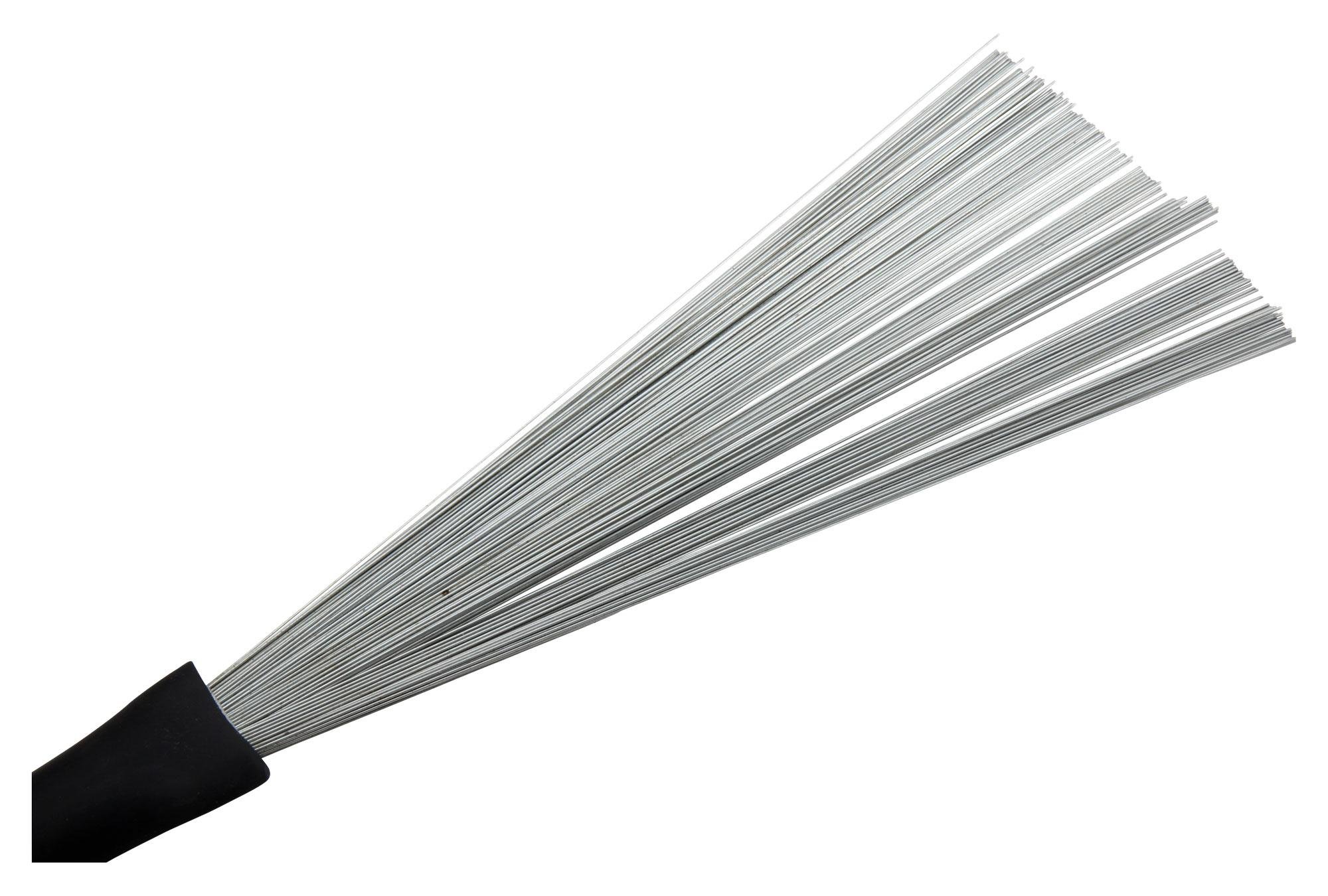 XDrum WTD-1S Wire Tap Drumstick Brushes corti (combinazione spazzole e bacchette jazz, spazzole e bacchette in uno, versatile, lunghezza totale: 37cm, apertura spazzole: 6,5cm)