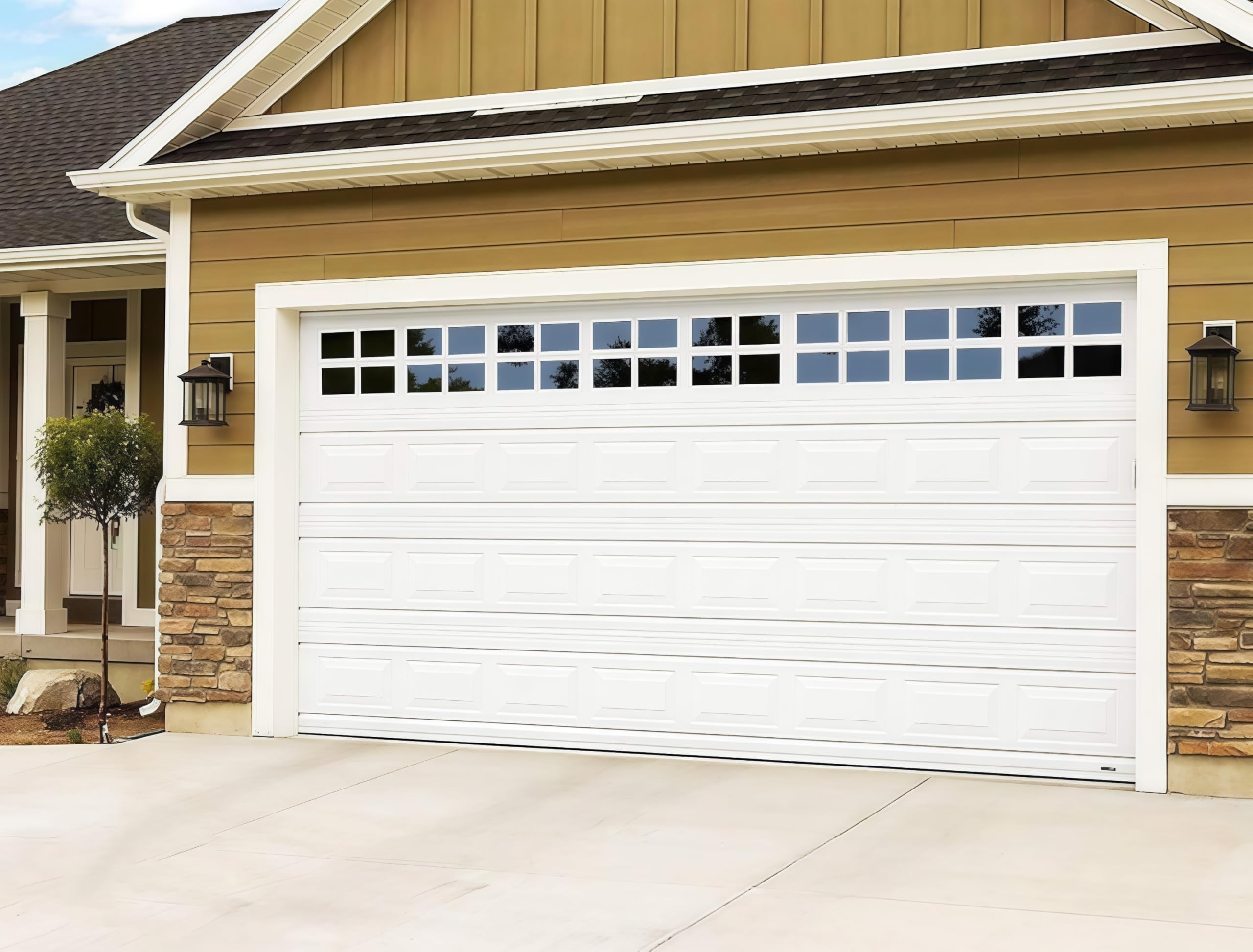 2 Car Garage Kits - 32 Pcs Household Easy Installation Magnetic Windows Panels for Car Garage Door Panes Fake Faux Magnetic Windows Hardware - Size 6.125" X 4"