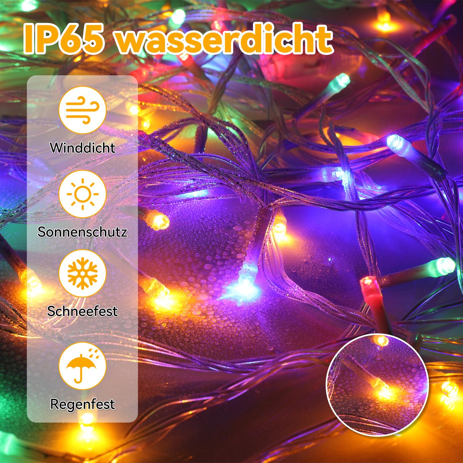 Lichterkette Weihnachtsbaum Innen Außen - 30M 300Leds Warmweiß Outdoor Lichterkette Weihnachten,8 Modi Mit Fernbedienung Timer,Ip65 Wasserdichte Weihnachtsbeleuchtung Für Garten