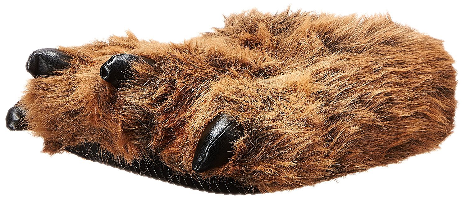 Wishpets Stuffed Animal - Soft Plush Toy for Kids - Furry Grizzly Bear Slippers
