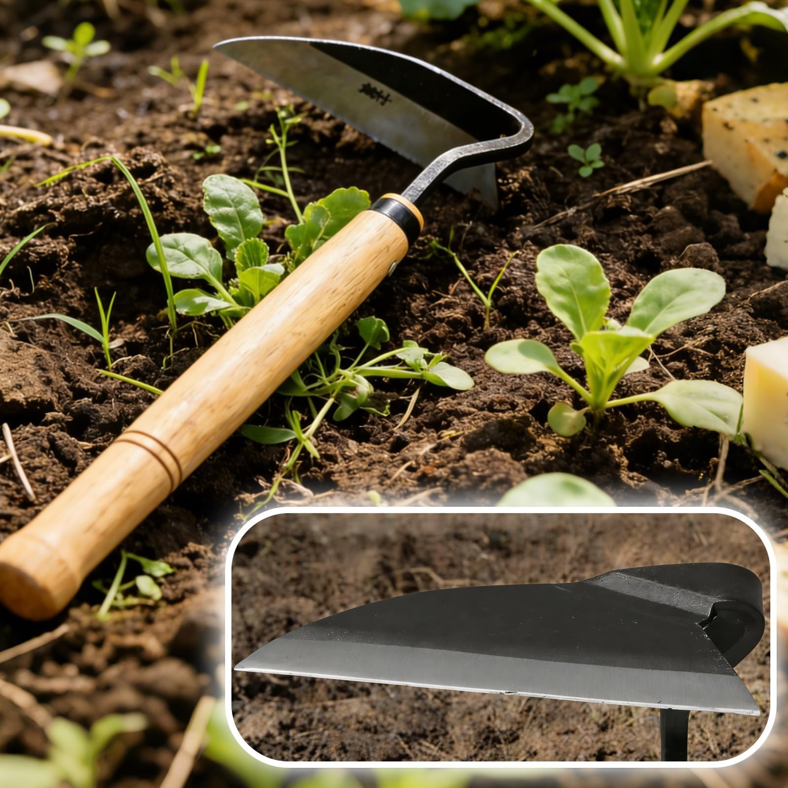Amazon.com : Elegital Kana Hoe 217 Japanese Garden Hand Hoe Sickle