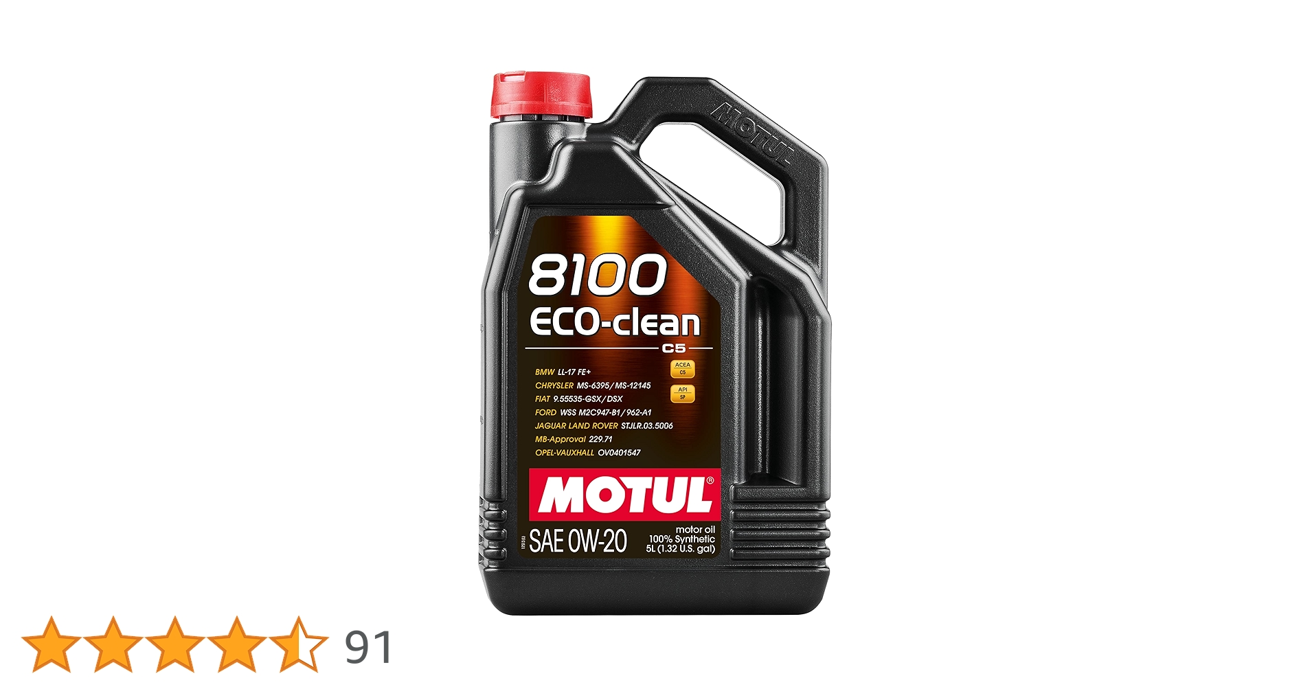 Amazon | MOTUL(モチュール) 8100 ECO-Clean 0W-20 5L 全合成油