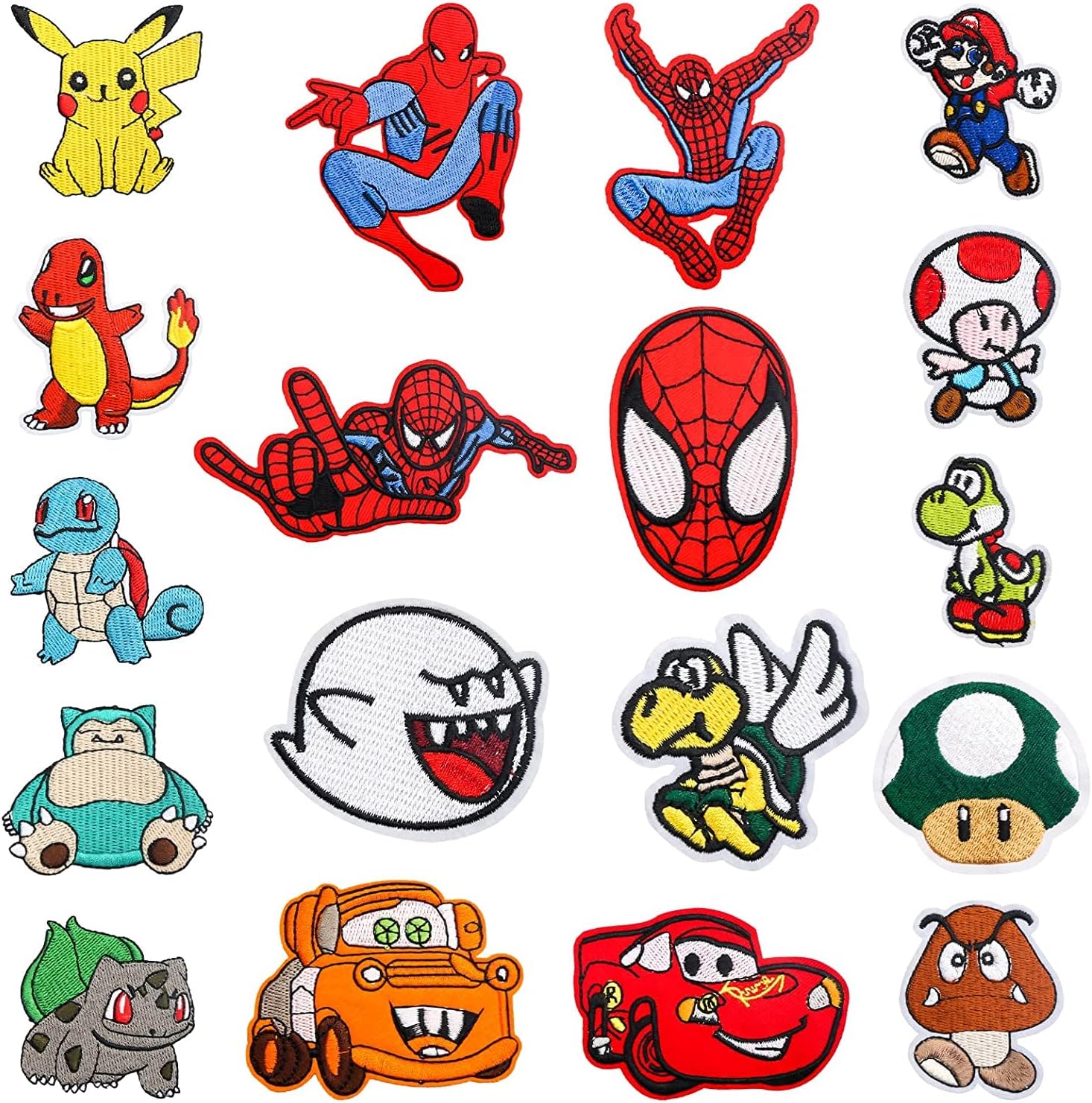 Iron on Patches for Clothing,18 pieces Anime Patches