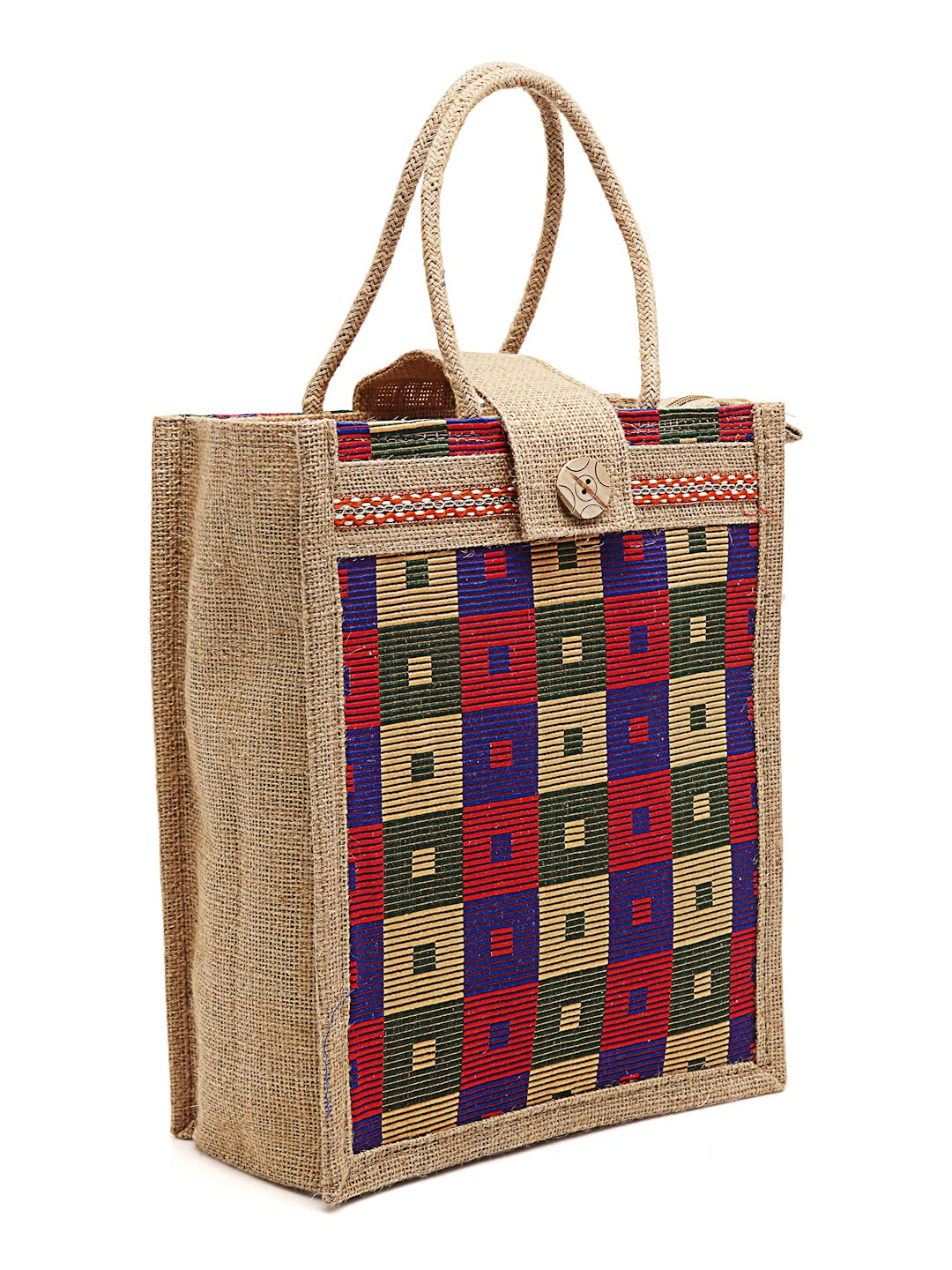 ASIAN Unisex-Adult Eco-Friendly Jute Bags Tiffin/Shopping/Grocery Multipurpose Shoulder Tote Hand Bag With Zip & Handle And (Pack Of 1) (Medium, Blue) (B09B5C5MTC) Amazon Price History, Amazon Price Tracker