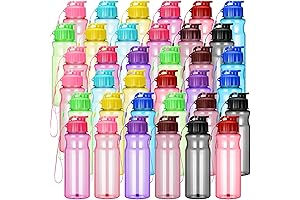 Tioncy Kids Bulk Water Bottles: 40 Leak-Proof, Leakproof Bottles for School and Fitness