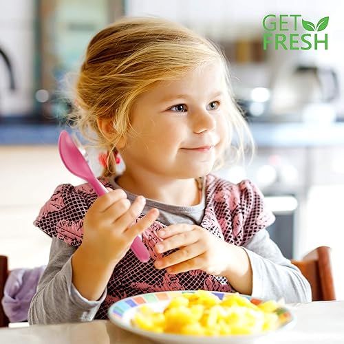 Miniatura 5 de Juego de 4 cucharas de bambú reutilizables para niños para uso diario cubiertos grandes de bambú para la alimentación del bebé utensilios de bambú