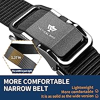 Vista 6 de Cinturón de nailon para hombre, cinturones tácticos, cinturón de lona transpirable con hebilla