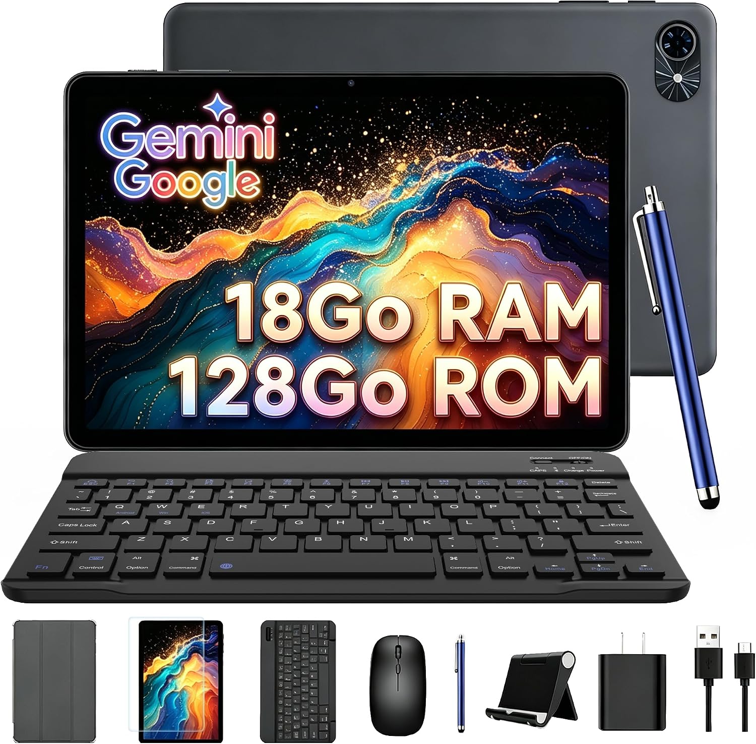 TABWEE tablette 10 pouces avec clavier et stylet