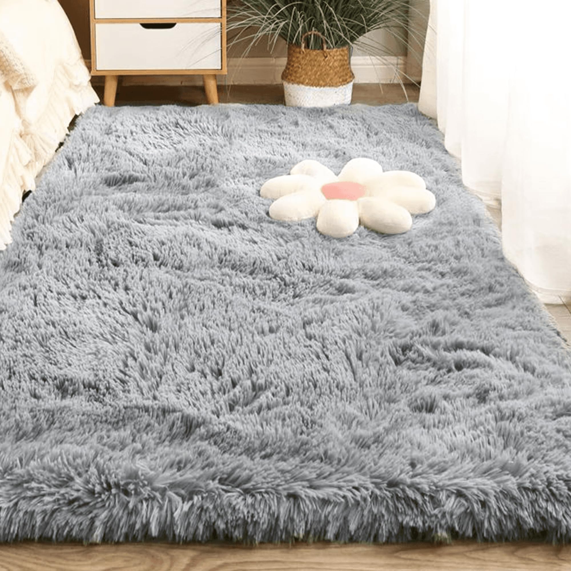 Tapis de salon ultra doux et lavable en moquette moelleuse