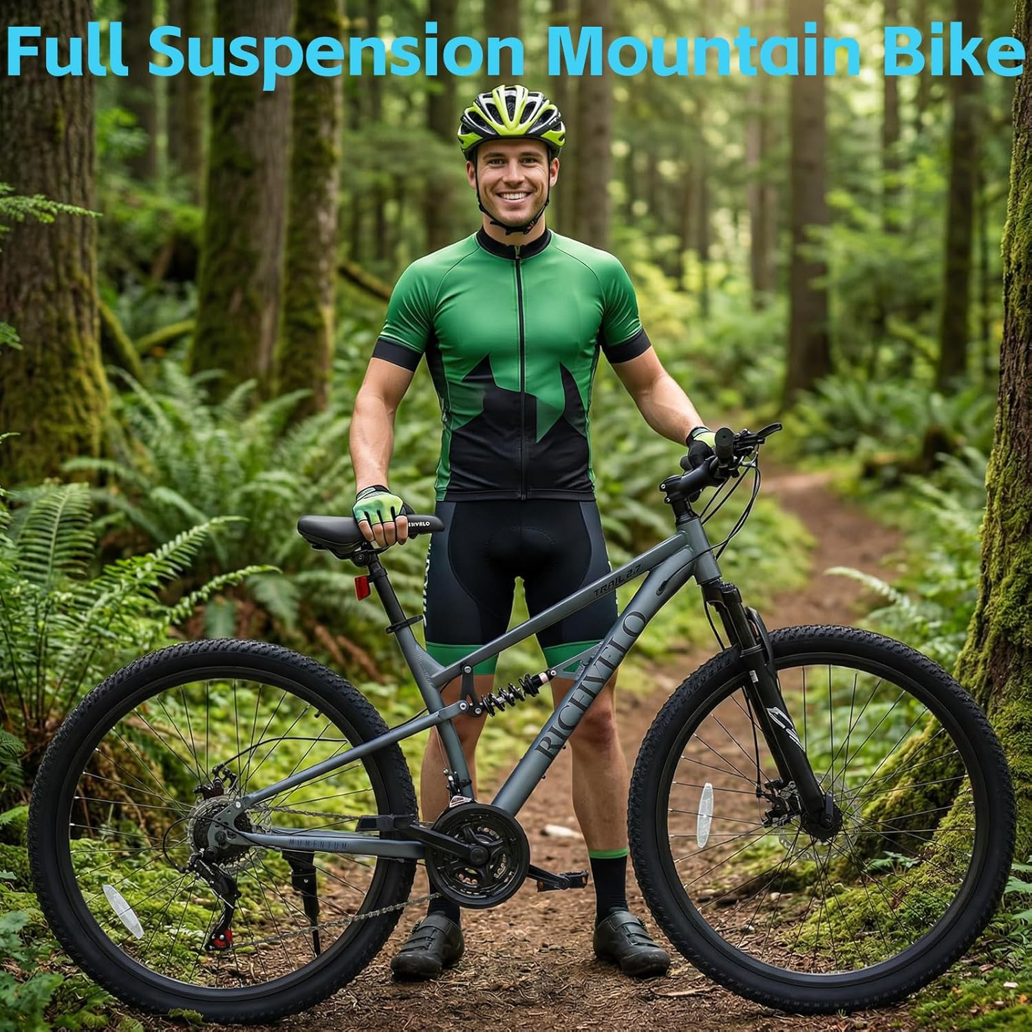 Mountain Bike, 24/26/27 Inch Outdoor Cycling Bike, 21-Speed/High-Carbon Steel/Disc Brake MTB Bicycle, Adjustable Ergonomic Seat Bikes, Multiple Colors