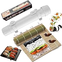 Sushi Maker, Bazooka Roller for Beginner, Automatic Sushi Machine Maker Kit, DIY Bamboo Sushi Mat, Set Sushi Making Tools