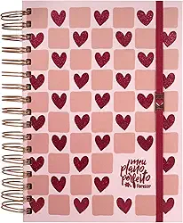Meu plano perfeito: Florescer, planner sem data para adolescentes, capa coração | Planner 2026