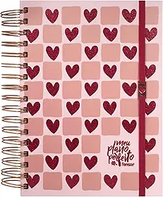 Meu plano perfeito: Florescer, planner sem data para adolescentes, capa coração | Planner 2026