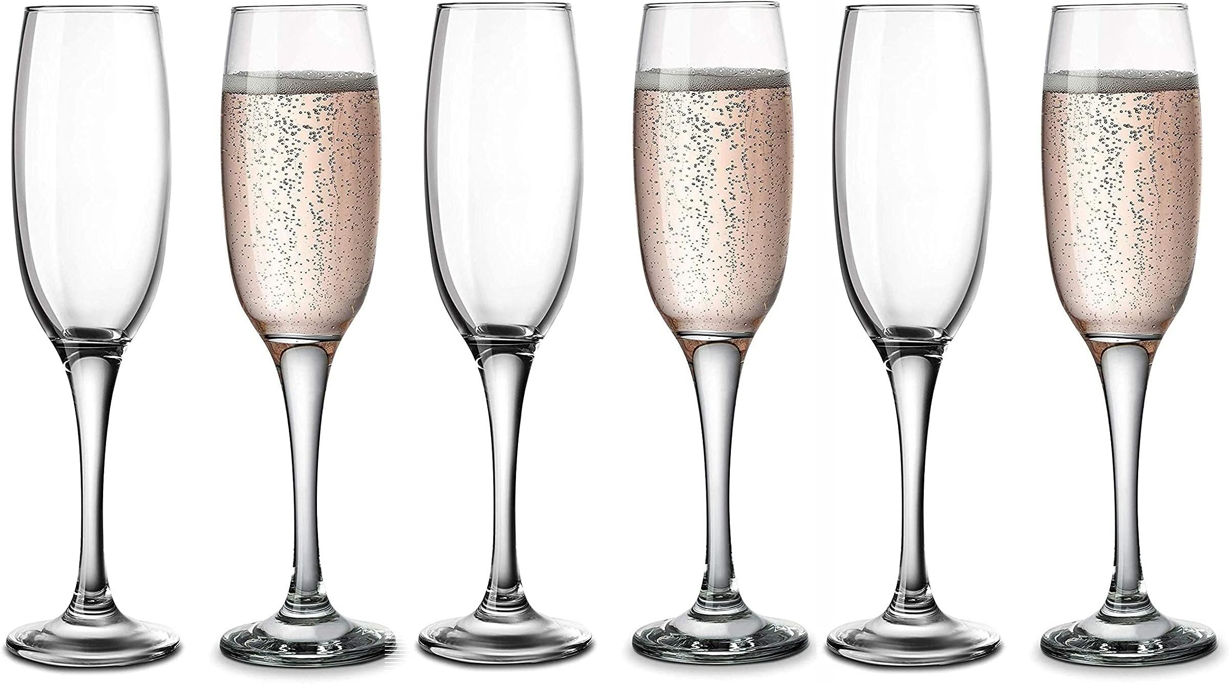 Ash & Roh® Ideal for White or Red Party Wine, Whisky Wine Clear Glass (Wine Glass, Pack of 6)