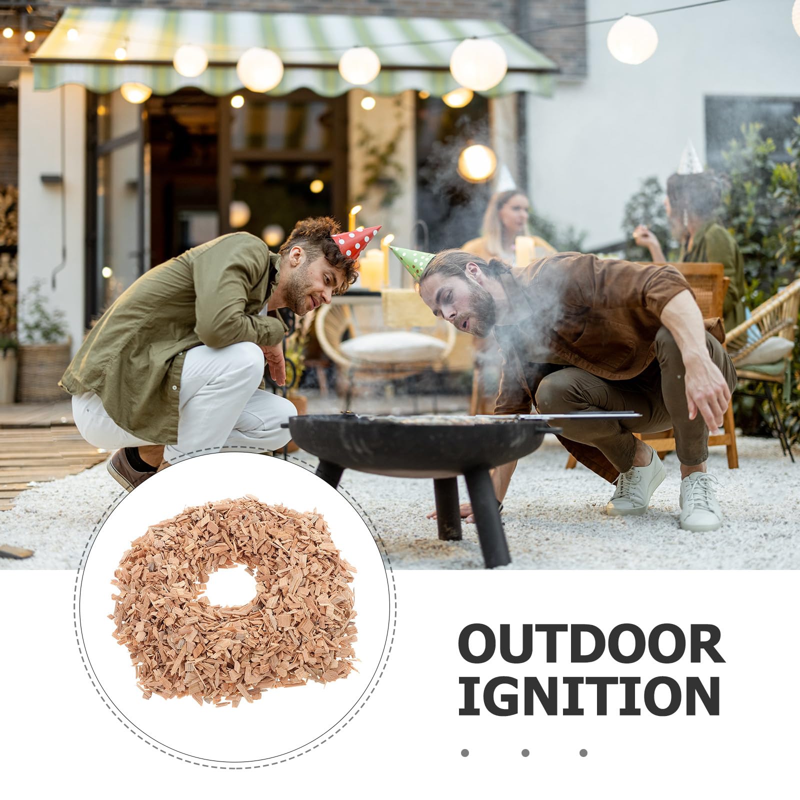 Toddmomy Trucioli di Legno di Hickory Sacchetto da 1 per Affumicatura Barbecue Migliora Sapore Affumicato per Grigliare e Cottura al Forno