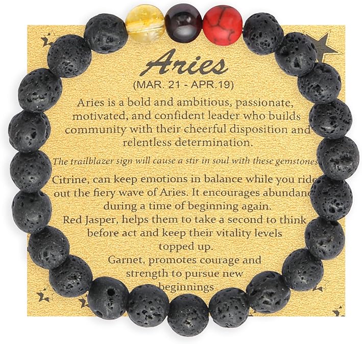 Spiritual Crystal Beads Zodiac Bracelet for Women Horoscope Jewelry Birthday Gift