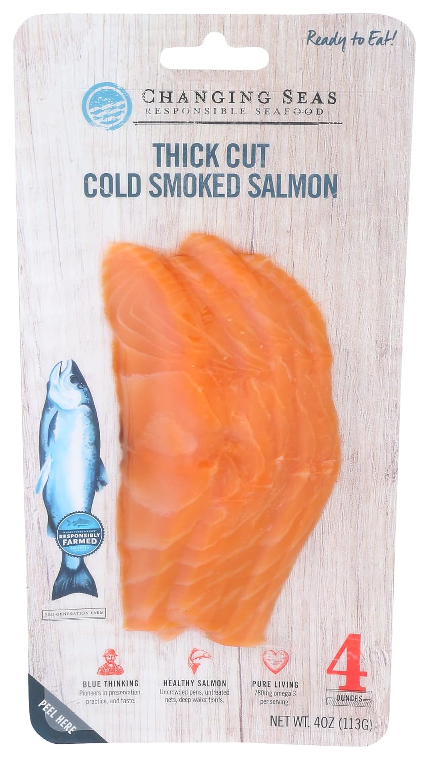 Changing Seas Smoked Thick Cut Atlantic Salmon, 4 OZ