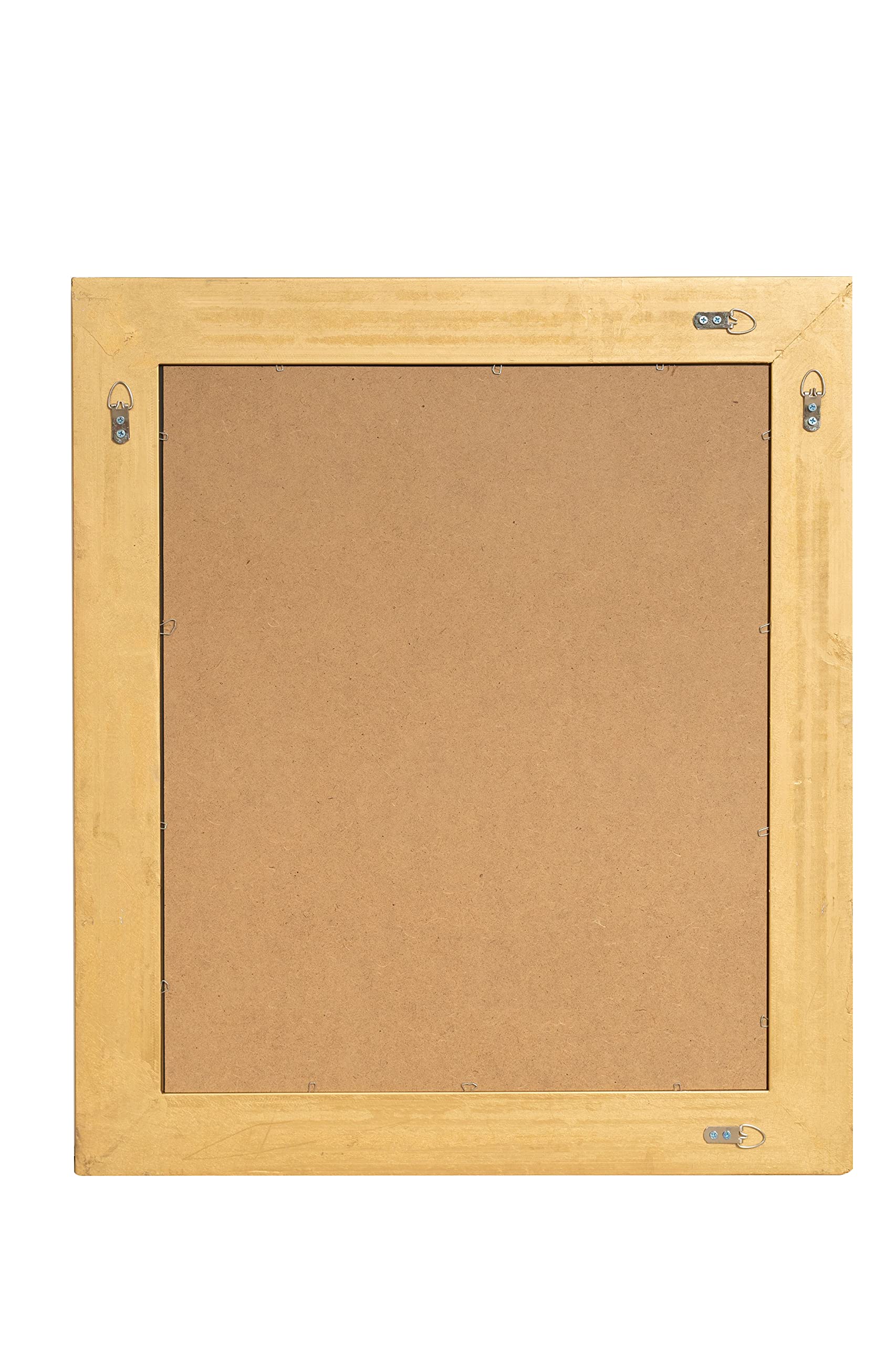 Biscottini Espejo de pared 74x64x4 cm | Espejo shabby | Espejo de baño dorado antiguo | Espejo de pared vintage