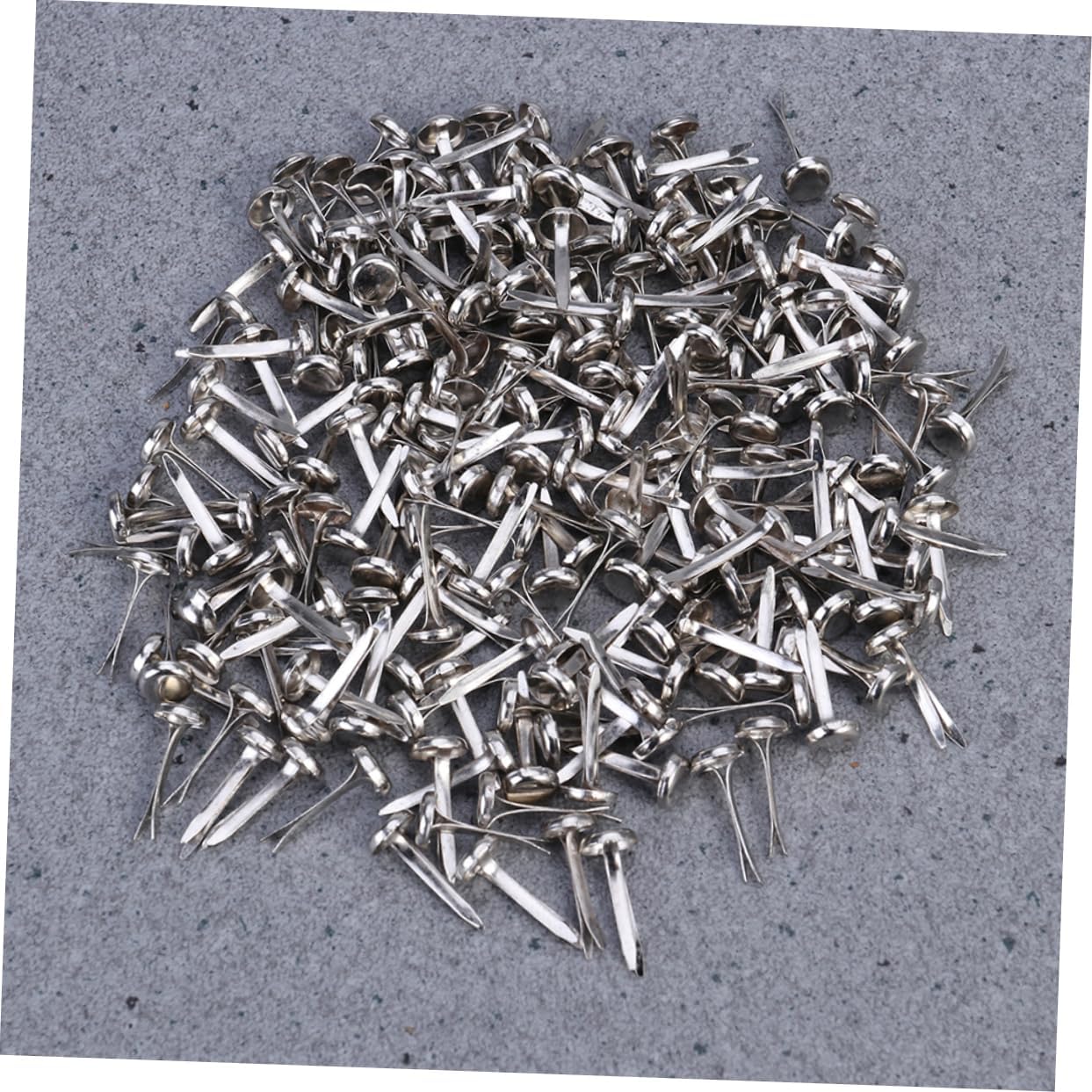 Gogogmee 500pcs Metal Brads Paper Fasteners for Crafts DIY and Anti- Round Design Silver and Gold with Storage Box Scrapbooking and Office Use