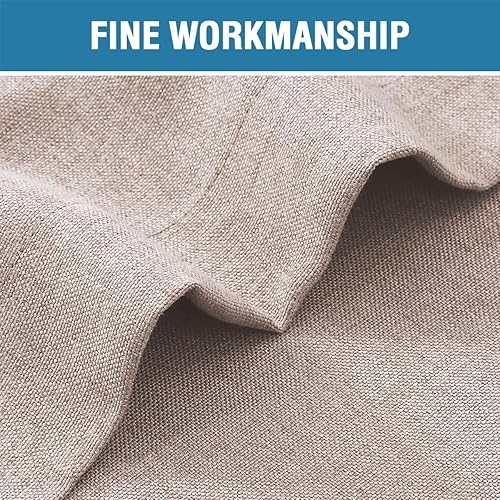 Miniatura 6 de H.VERSAILTEX - Cortinas para puerta francesa de lino texturizado, cortinas opacas para ventana de cocina, impermeables, 26x68 pulgadas