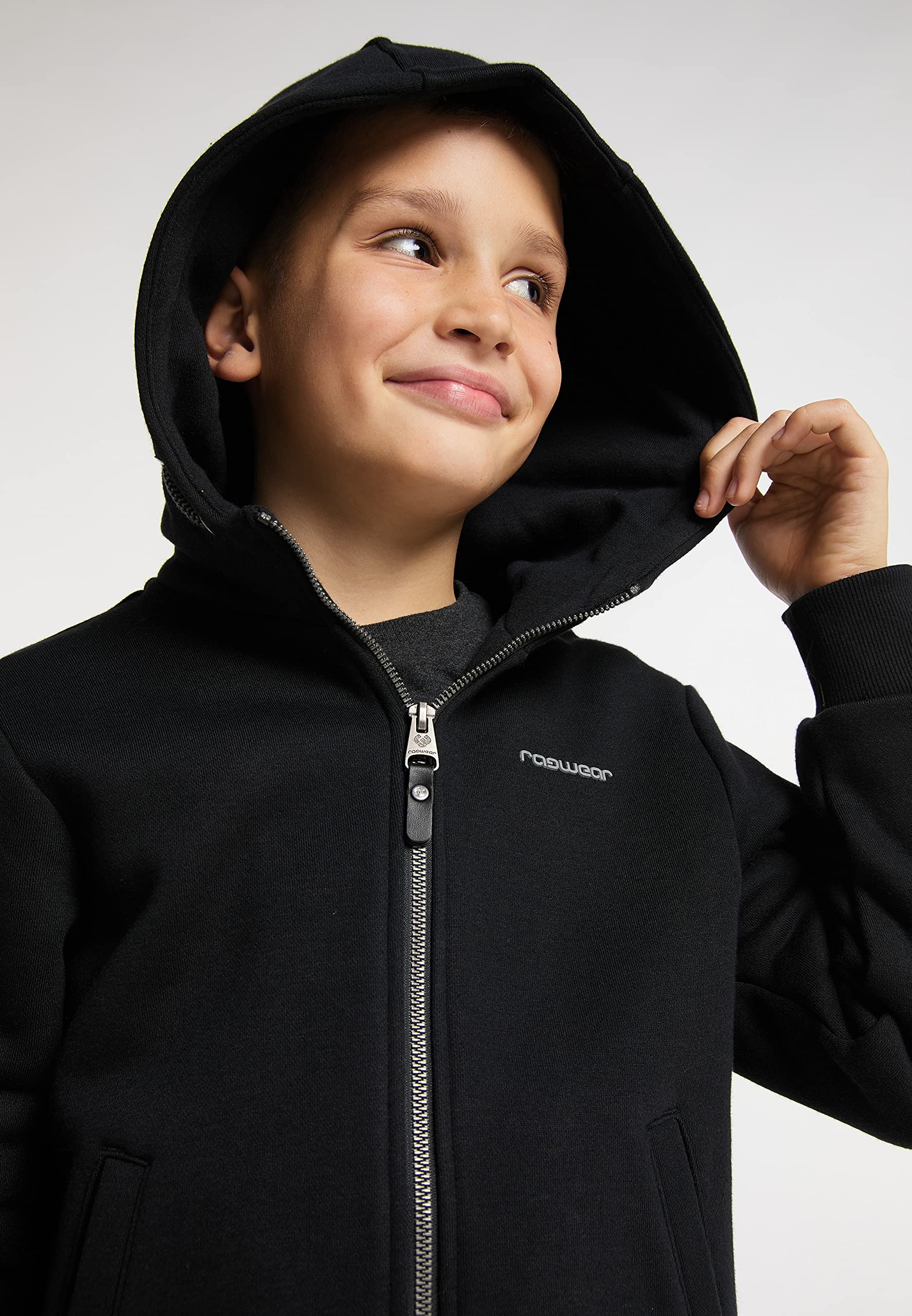 Ragwear Honza Zip Jungen Sweatjacke Sweatshirt mit Kapuze und Reißverschluss Übergangsjacke Sweater Strickjacke