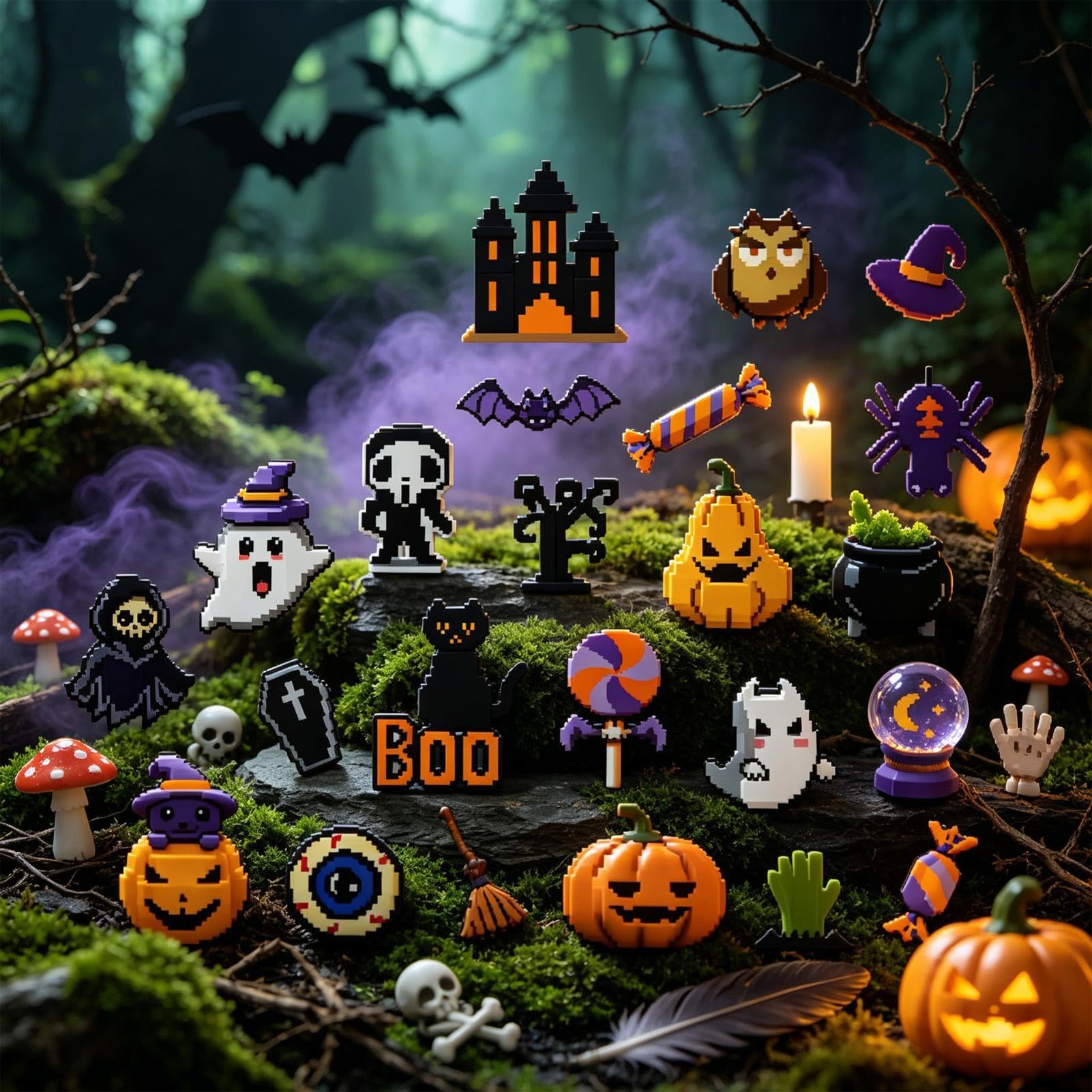 Kalender Rückenkonto Halloween mit Perlen zum Schmelzen 24 Tage