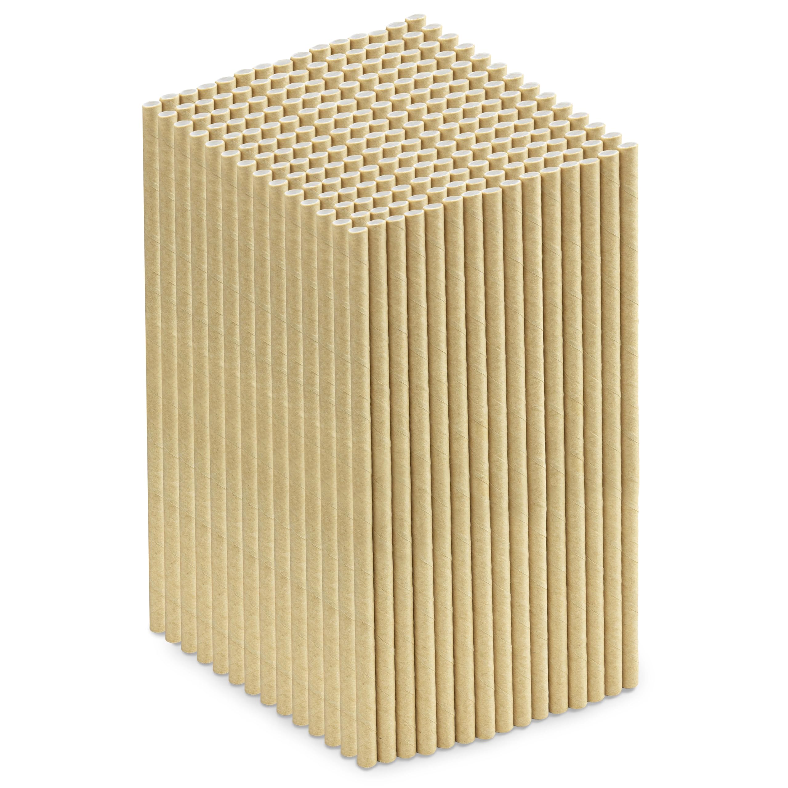 Paille à Cocktail En Papier Blanc H145mm-3000Pcs