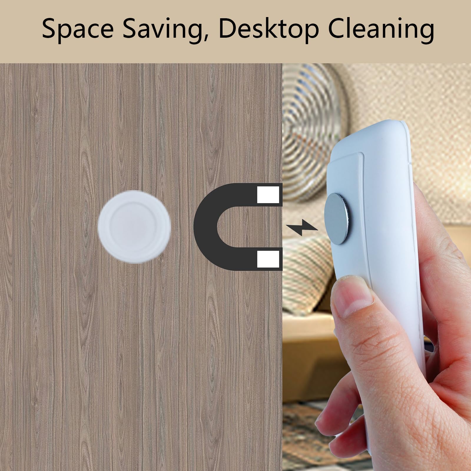 6 Pièces Support Mural Telecommande Mural Magnétique Lit Montage, Support Mural De Télécommande Aimant Mural, De Porte-Télécommande Magnétique, Sans Perçage Pour Le Stockage De Fournitures ( Blanc