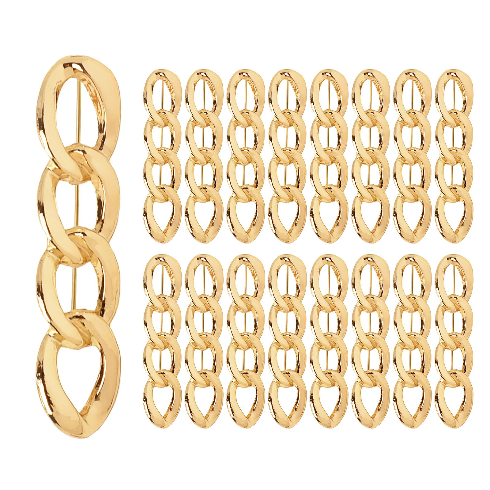 Hanycon Safety Pins, 10pcs 2.35inch Four-Ring Shape Safety Pins Sweater Shawl Clip Brooch Pins for Women Clothing Dress Pants Skirt Waist Pants