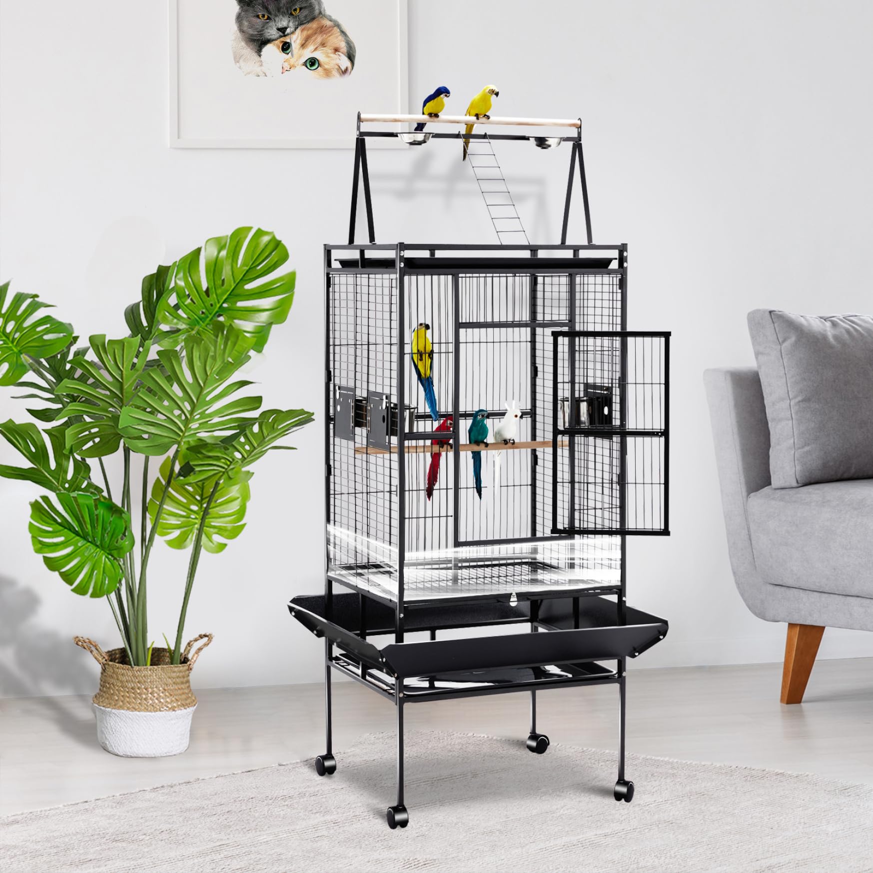Protector de Receptor de Semillas para Jaula de pájaros Jaula de PVC Transparente antidispersión sin desorden para Loros periquitos y guacamayos 4 Uds.