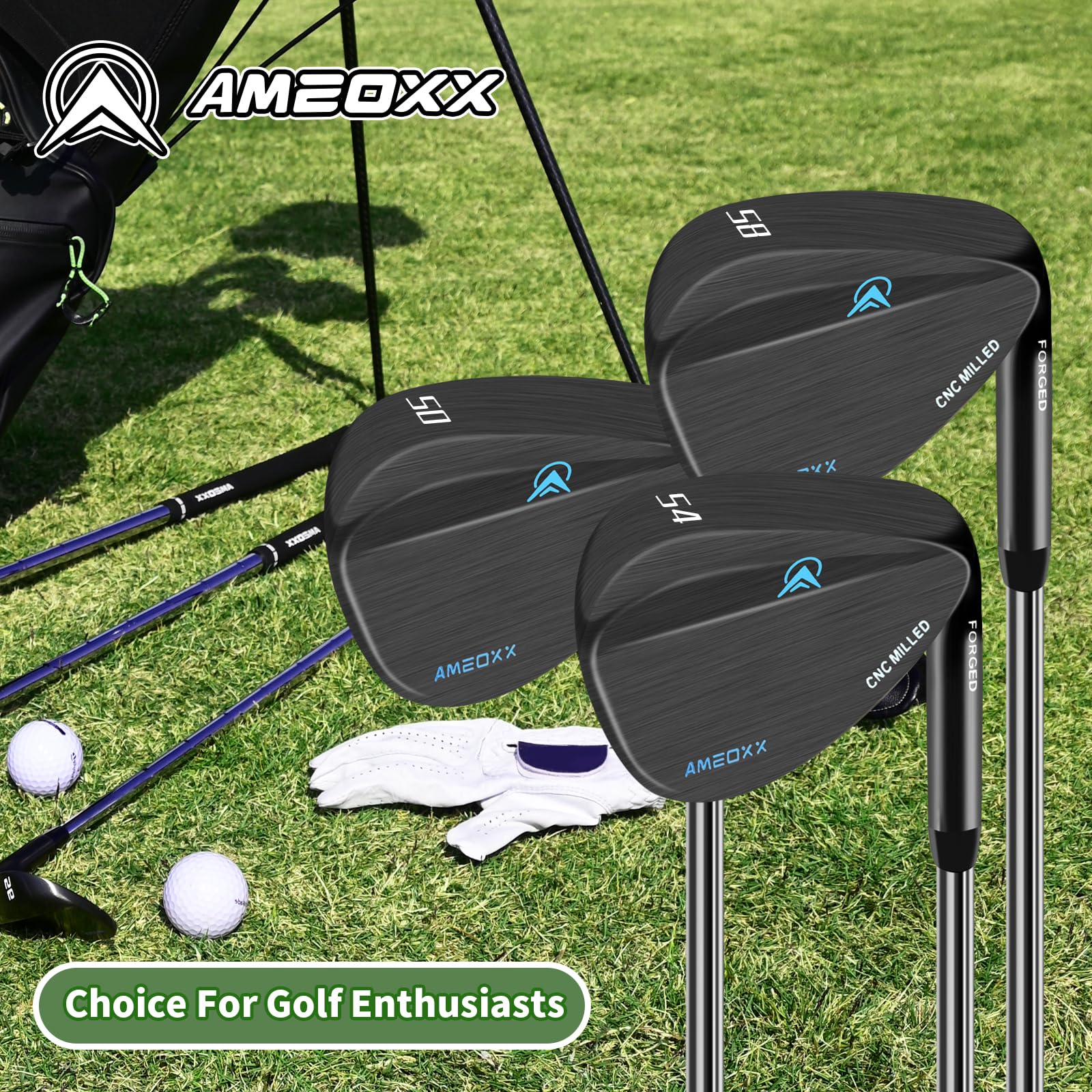 Golf Sand Wedge Premium Golf Wedge Set oder einzeln 50/52/54/56/58/60 Grad gefräste Fläche für mehr Spin Tolles Golfgeschenk