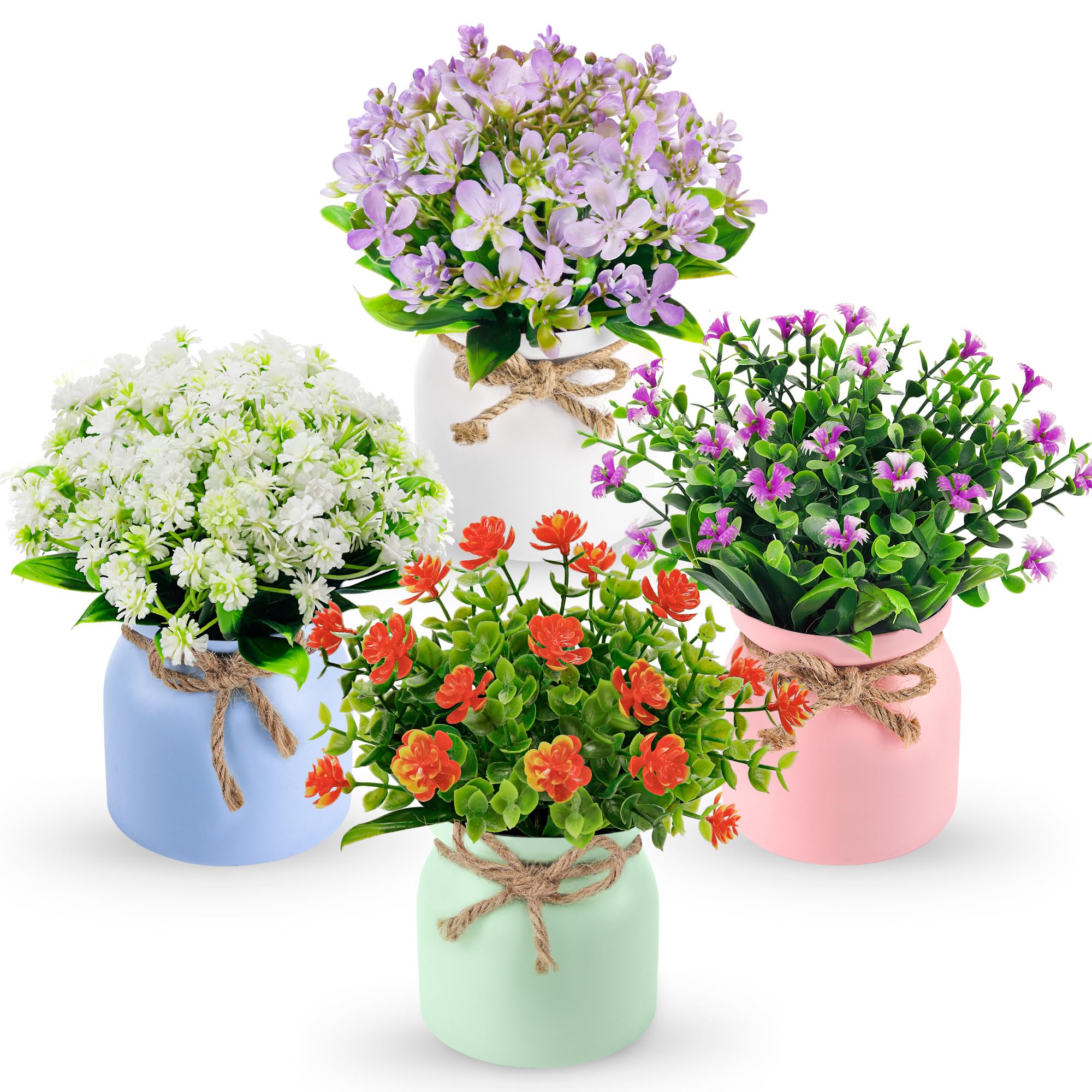 Der Rose 4 Pack Fake Flowers
