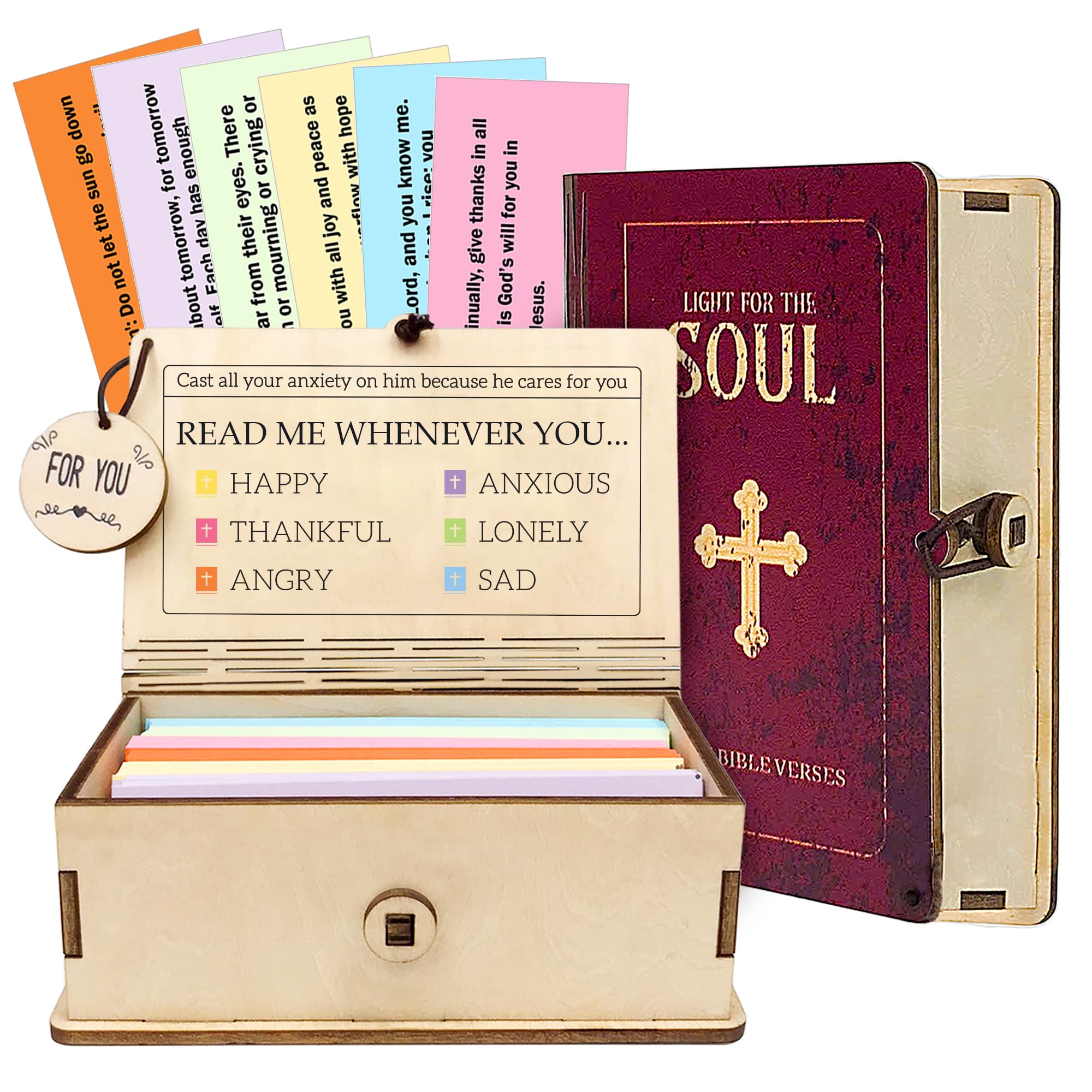 Amazon.com: NETHOMEWOODS Handmade Bible Verse Cards Box (150 pcs