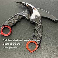 Vista 3 de Karambit Cuchillo de Entrenamiento - Cuchillo de Práctica de Entrenamiento de Acero Inoxidable con Funda para Principiantes - Herramienta