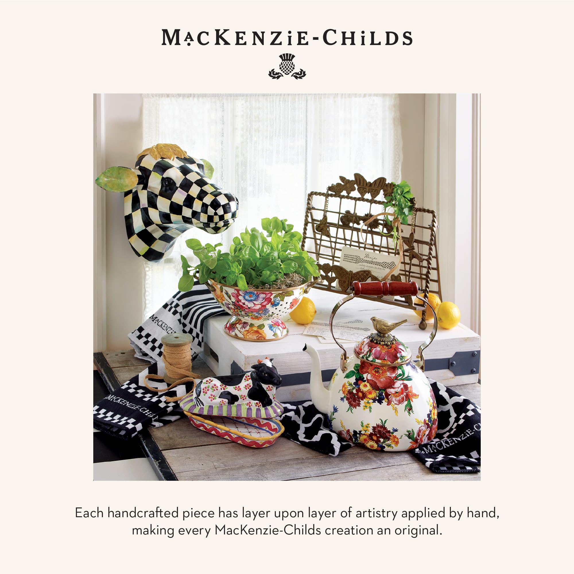 MACKENZIE-CHILDS Set of 3 Cotton Dish Towels Decorative Kitchen Towels Black-and-White Zig Zag product thumbnail 8