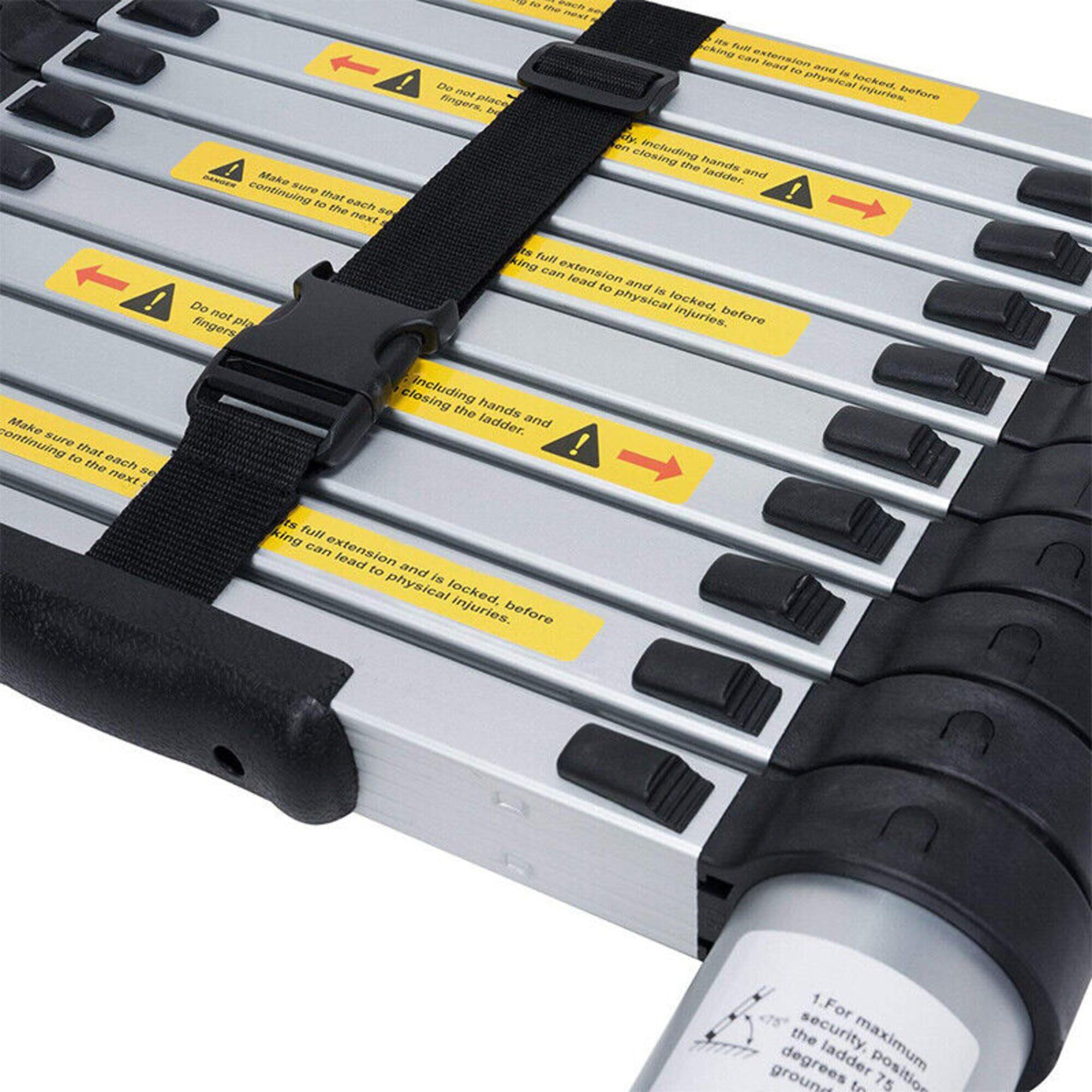 Teleskopleiter Ausziehbar aus Aluminium – 5,8m / 580cm Klappbare Anlegeleiter, rutschfeste Teleskop Leiter, Belastbar & Platzsparend, Höhenverstellbare Leiter für Haushalt & Baustelle 150kg