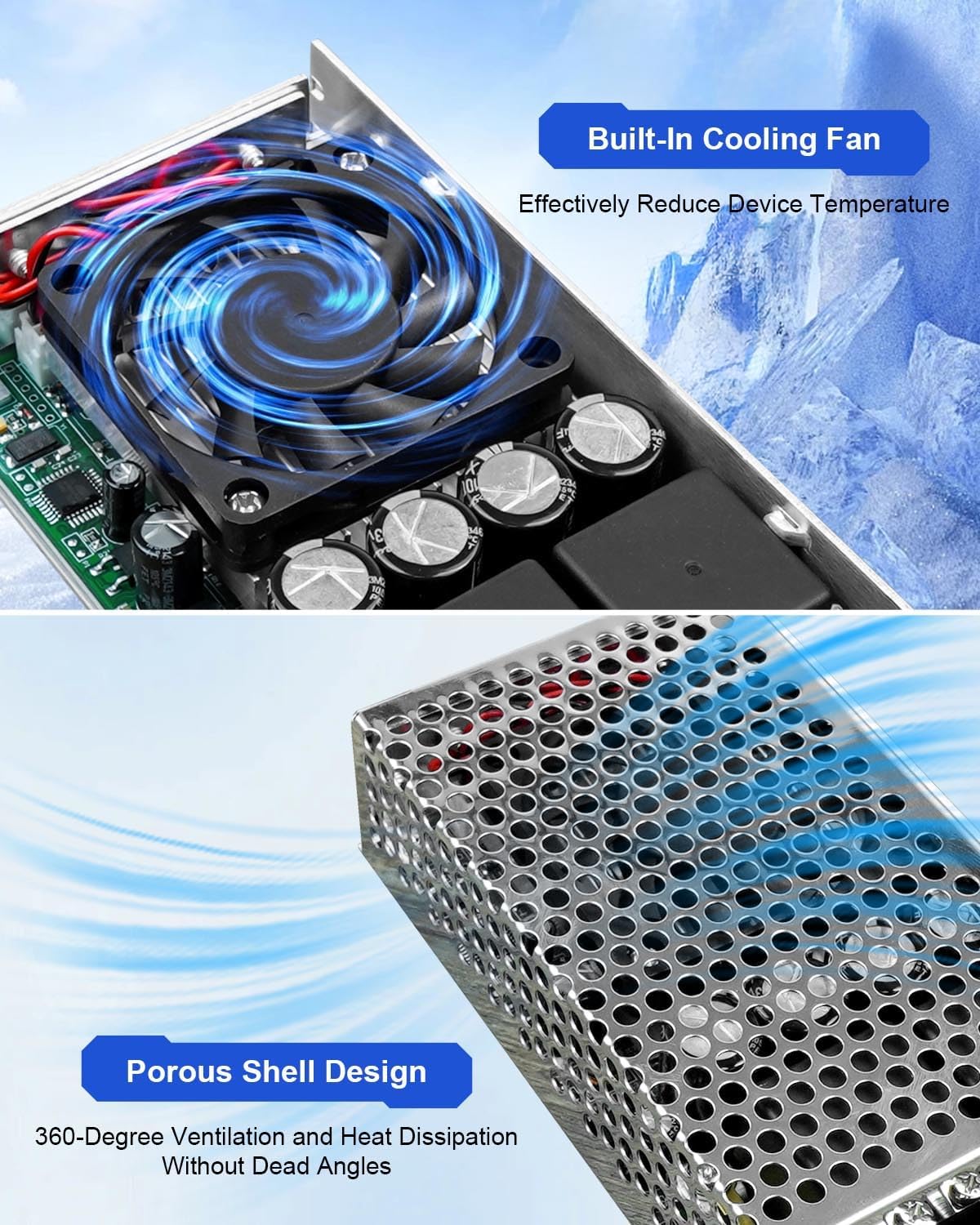 driver de velocidad de motor CC máximo PWM 3500 W, CC 10 V-50 V y nominal de 60 A/máximo 100 A, visualización LED, driver de velocidad continuo con interruptor de freno delantero y marcha atrás y