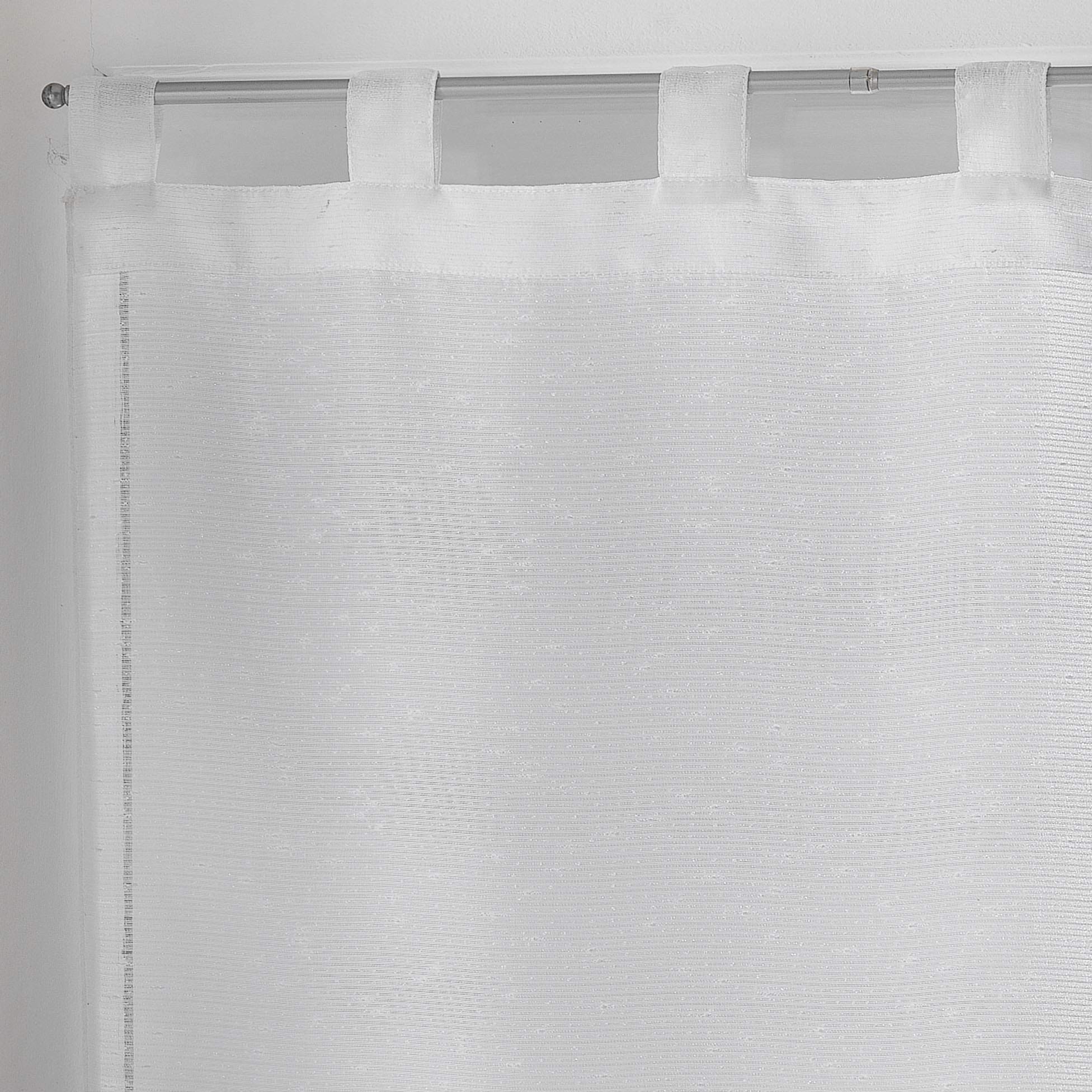Voilages à Passants Douceur D’Intérieur - Paire 60x120 Cm Blanc Dandy | Filtration Lumière Naturelle