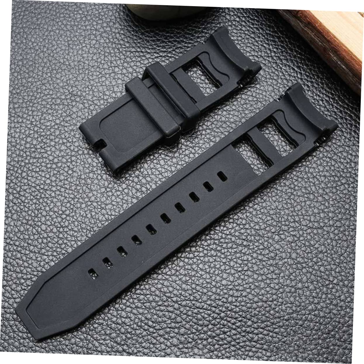 3 Piezas correa deportiva impermeable pro correas de reloj de liberación rápida correa de reloj sin hebilla tanque buzo correa de pulsera inteligente muñequera impermeable Black