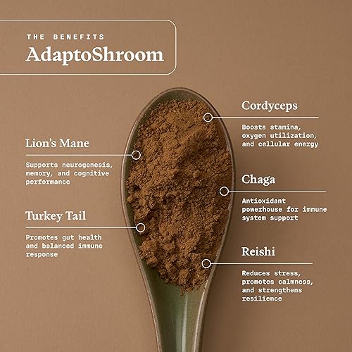 Miniatura 3 de Ultra Life Sport - Adapto-Shroom 7 hongos adpatogénicos - Suplemento orgánico de hongos USDA - Cordyceps, melena de león, chaga, cola de pavo